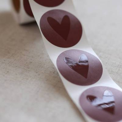 Aufkleber Herz mit glänzendem UV Lack | runde Sticker | Geschenkaufkleber | Verpacken von Bestellungen | Geburtstag 