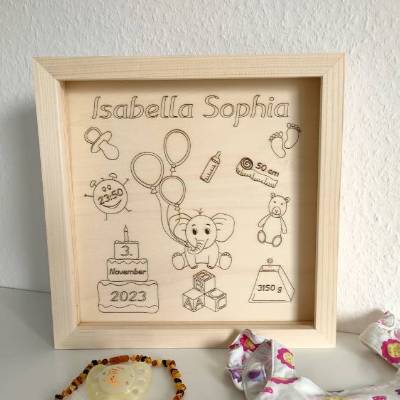 Personalisiertes Geburtsgeschenk / Babygeschenk
