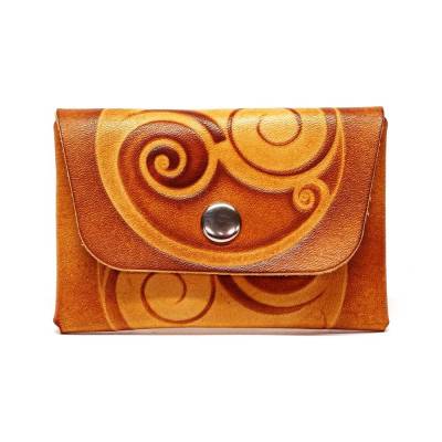 Karten Etui Geldbörse Echtes Leder Cards and Cash Yin Yang Light by Vickys World - Card Wallet Bag
