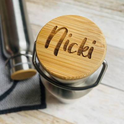 personalisierte Trinkflasche aus Edelstahl für Kinder | Trinkflasche mit Namen | Trinkflasche mit individueller Gravur