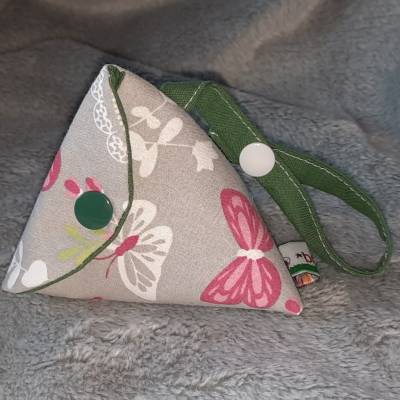 Schnullertasche mit Druckknopf, Pyramidentasche