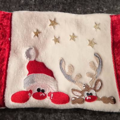 N-KH0007 Kissenbezug für zb. Kirschkernkissen 28x18cm - handmade, bestickt