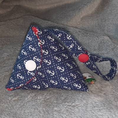 Schnullertasche mit Druckknopf, Pyramidentasche