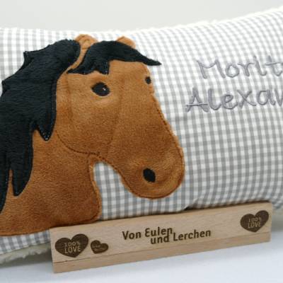Hobby Horsing Pferdekissen Namenskissen Taufkissen Kuschelkissen Kindergartenkissen Geburtsgeschenk Pferd Pferdchen Pony