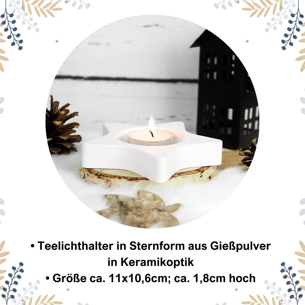 Stern Kerzenhalter für Teelichter | Weihnachten