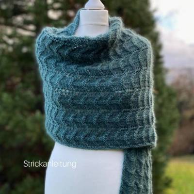 Strickanleitung Lizas Schaltuch Winterwald