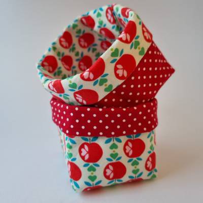 EIN Wende-Utensilo Mini, Geschenkverpackung - Äpfel & rote Pünktchen - von he-ART by helen hesse