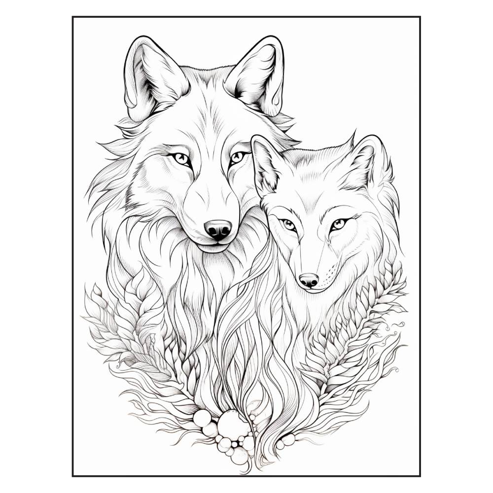 Winter Tiere 200 Seiten PDF Malbuch Teil 1 Erwachsene Kinder Download Bild 10