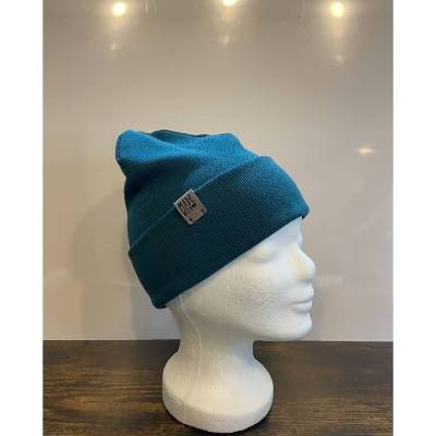 Feinripp Mütze Beanie Wintermütze petrol/grün