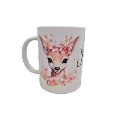 Tasse / Spardose 11oz oder 15oz Reh - personalisierbar - Spülmaschinenfest