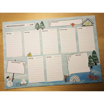 Wochenplaner "Winterzeit", A4, 50 Blatt