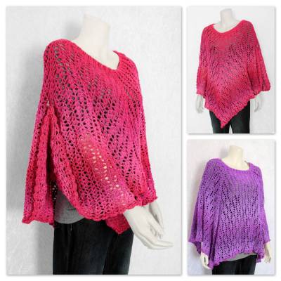 Häkelanleitung Poncho oder Beach-Cover KVADRAT Größe S - XXXL