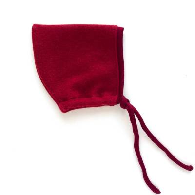 Babymütze Kaschmir 0-4 Monate rot / Upcycling Mütze mit Band / Zwergenmütze 