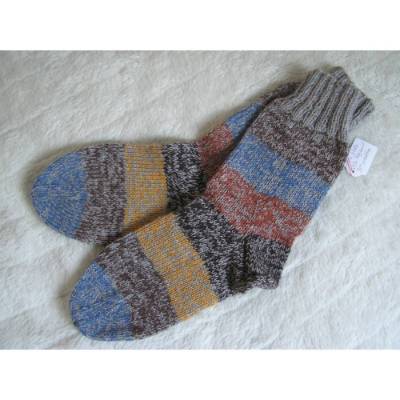 Socken handgstrickt - Gr. 45 - extra dick 8fädig