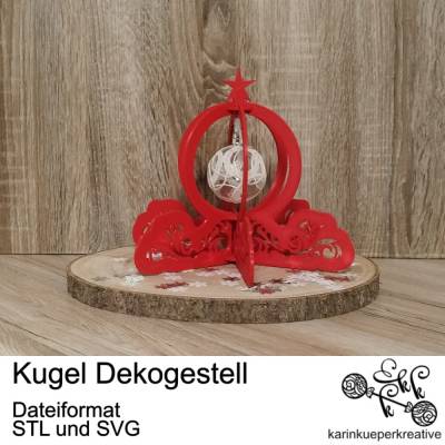 3D Druck / Lasercutter Kugel Dekogestell