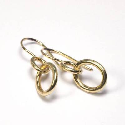 Ohrringe 585 recyceltes Gold hängend