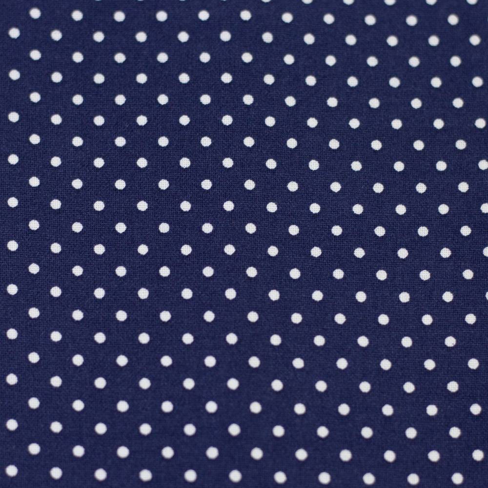Baumwolle  "Judith" Punkte 2mm dunkelblau/weiß Oeko-Tex Standard 100(1m/8,-€) Bild 2