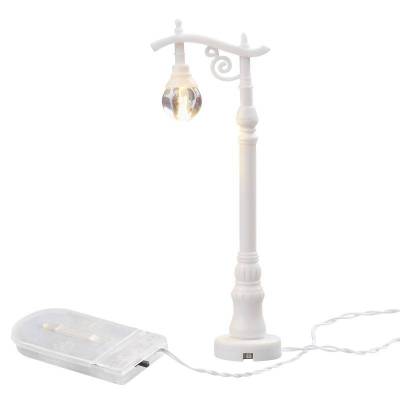 Laterne, Straßenleuchte Model 1 mit Knopfbatterie weiß