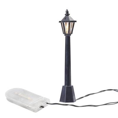 Laterne, Straßenleuchte Model 2 mit Knopfbatterie schwarz