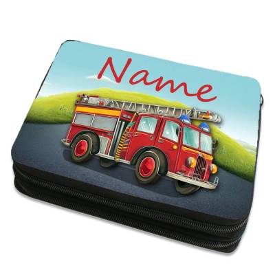 Feuerwehr Federmäppchen inkl. Inhalt mit Name / personalisierbar