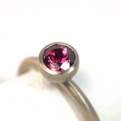 Turmalin Weissgold Ring pink