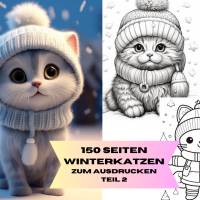 Süßes Katzen Malbuch 150 Seiten Teil 2 Erwachsene Kinder PDF Download