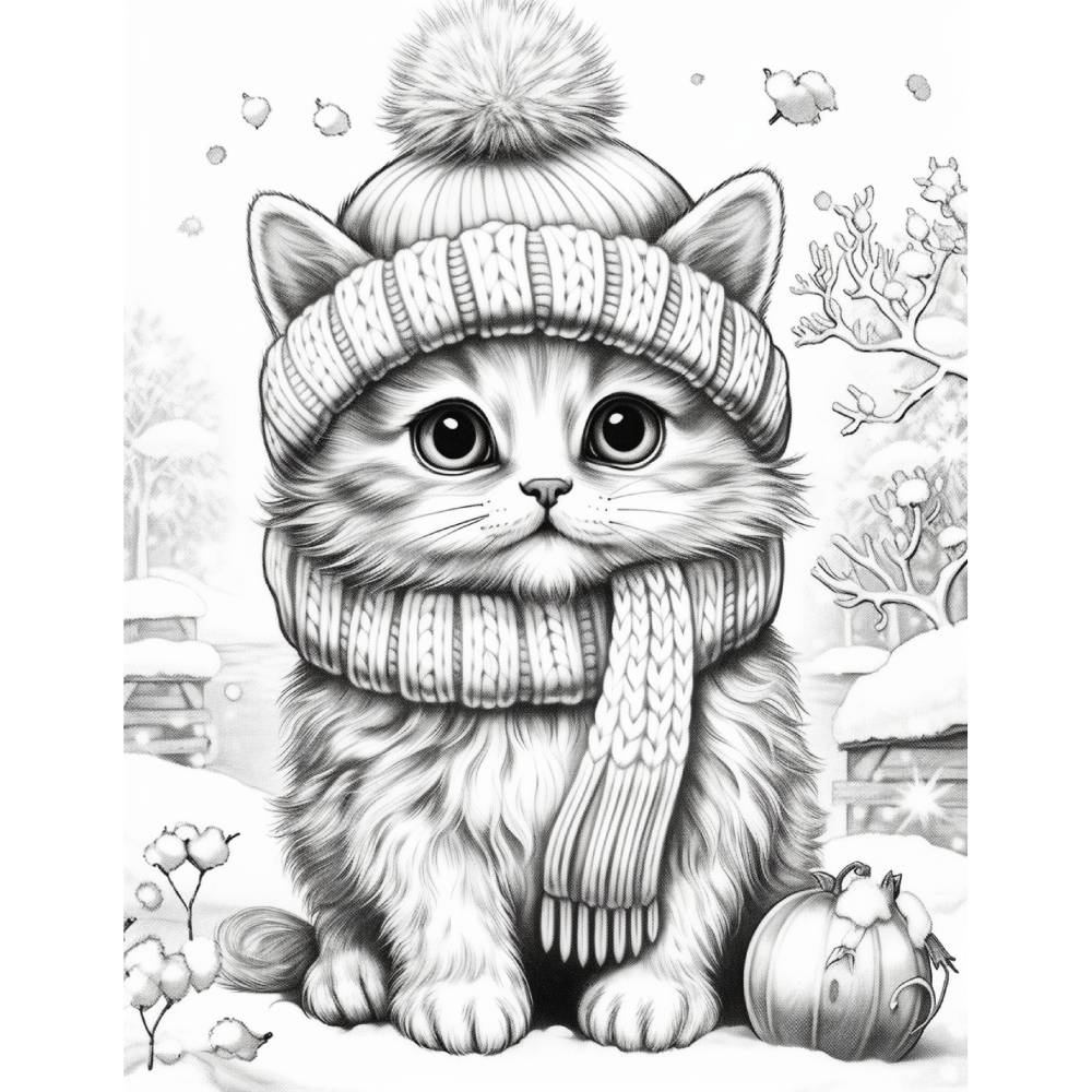 Süßes Katzen Malbuch 150 Seiten Teil 2 Erwachsene Kinder PDF Download Bild 8
