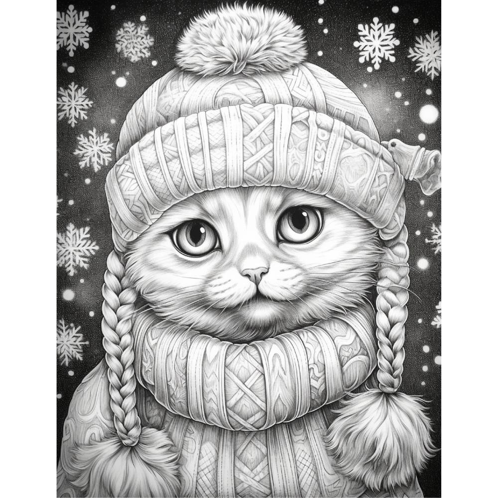 Süßes Katzen Malbuch 150 Seiten Teil 2 Erwachsene Kinder PDF Download Bild 9