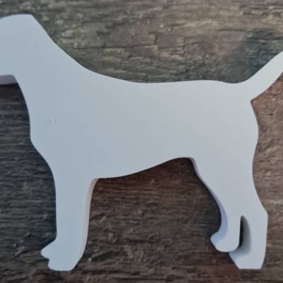 Hund1 in weiß - Pastelltöne möglich