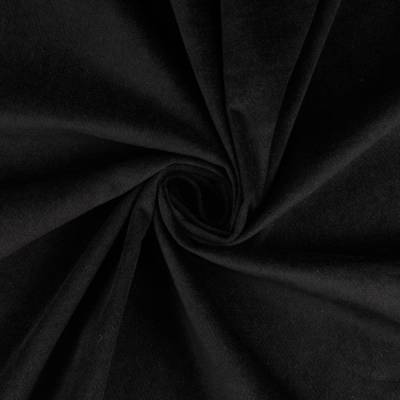 Baumwollsamt  uni schwarz (1m/14,-€)