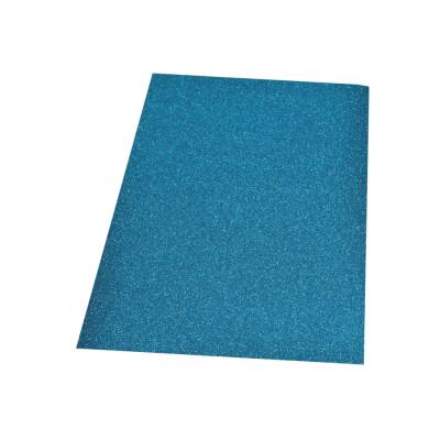 Glitter Moosgummiplatte hellblau