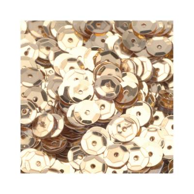 Pailletten goldfarben 6mm gewölbt