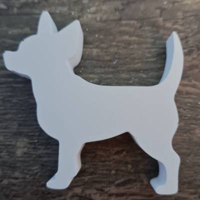 Chihuahua in 2 Variationen in weiß / schwarz - Pastelltöne möglich