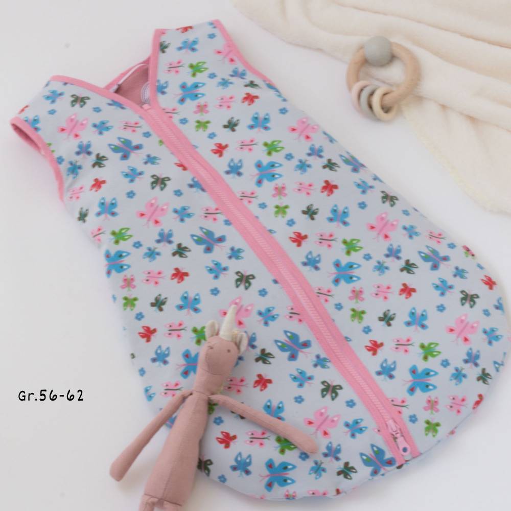 Babyschlafsack, Schlafsack fr Babys, Ganzjahres Schafsack, Strampelsack,  Neugeborenen-Schlafsack Schmetterlinge