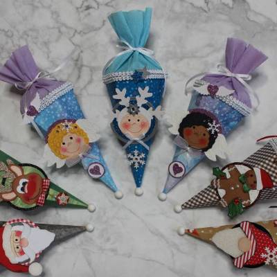 Mini-Schultüte „Motivauswahl Weihnachtszeit", Geschenkverpackung