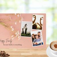 Glasschneidebrett, Schneidebrett aus Glas personalisiert mit Ihren Wunschbildern Familiy & Friends