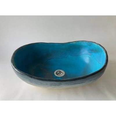 2. Wahl Ovales Waschbecken Karibik /  Ø 46/36 cm Höhe 17/13 cm
