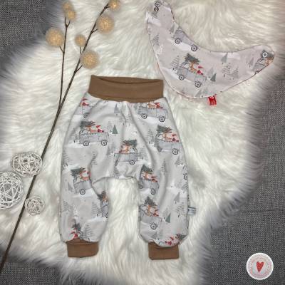 Set aus Pumphose und Halstuch ** Gr.80 ** Weihnachtsmann** BIO