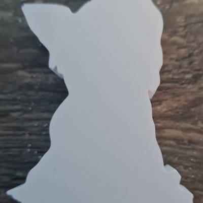 Yorkshire Terrier in weiß / schwarz - Pastelltöne möglich