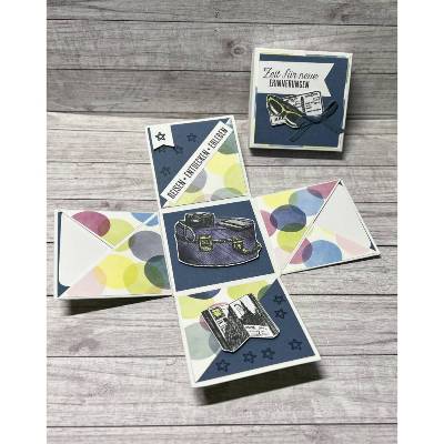 Explosionsbox Reise Geschenk Geschenkverpackung Gutschein Geldgeschenk Box Urlaub Geburtstag