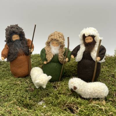 Hirten - klein - Jahreszeitentisch - Krippenfiguren  - Winter - Weihnachten