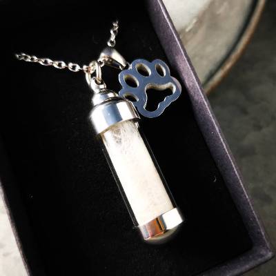 Kette ,Edelstahlkette, Glasanhänger , Medaillon