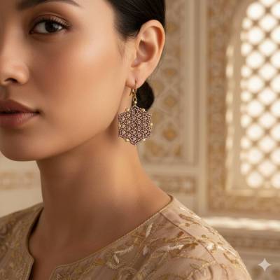 Ohrhänger • Kismet • leicht und angenehm zu tragen in goldviolett, orientalisch, Bohostyle, Boho