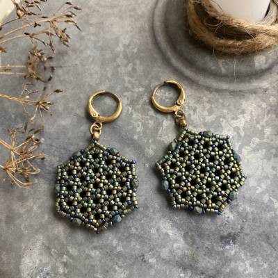 Ohrhänger • Kismet • matttürkisblau, leicht und angenehm zu tragen, orientalisch, Bohostyle, Boho