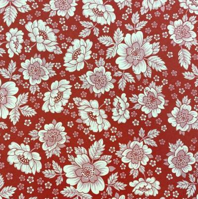 Italienisches Papier CARTA VARESE Design 312 - "Buschrosen rot" 