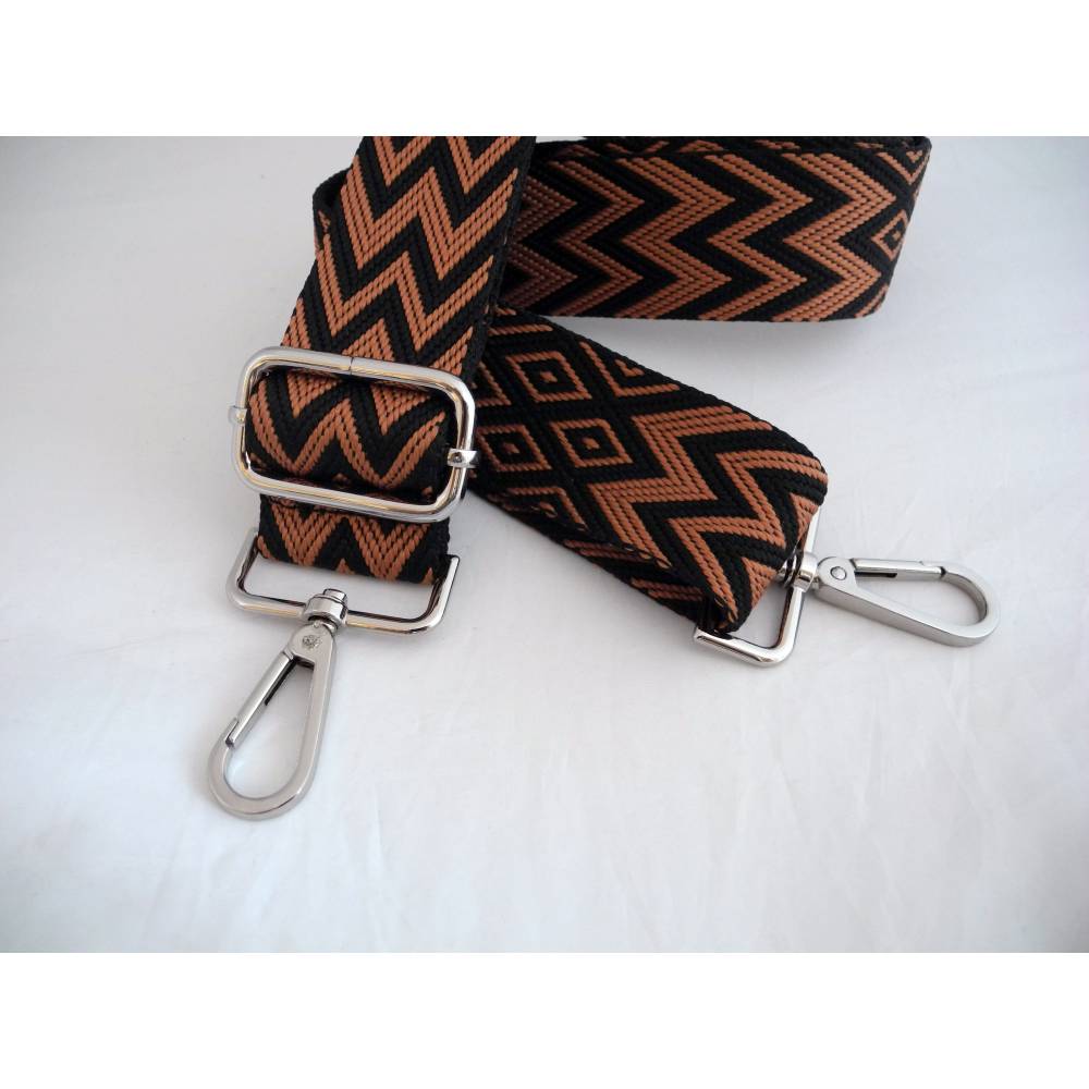 Schultergurt Taschentrageriemen braun schwarz  für Taschen Handtaschen Bild 2