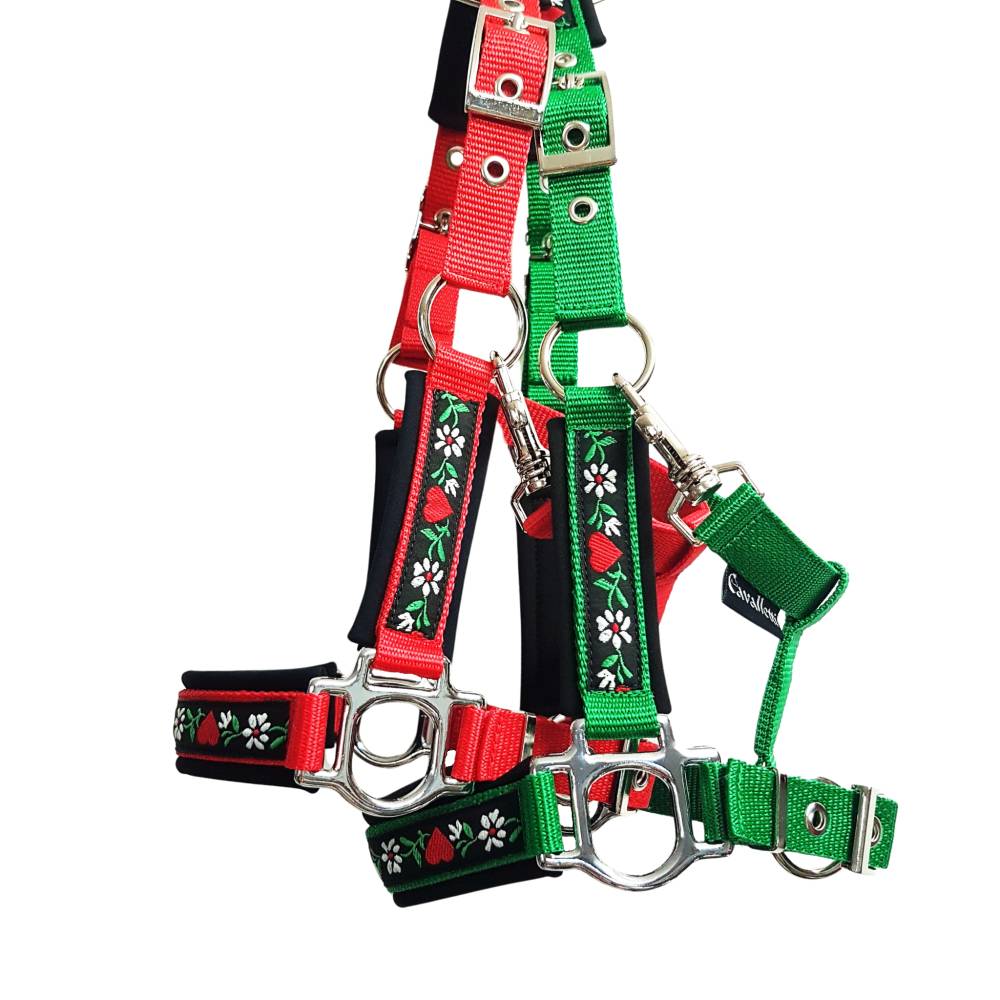 Halfter Mini Shetty Heidi rot – 3fach verstellbares Pferdehalfter für ...