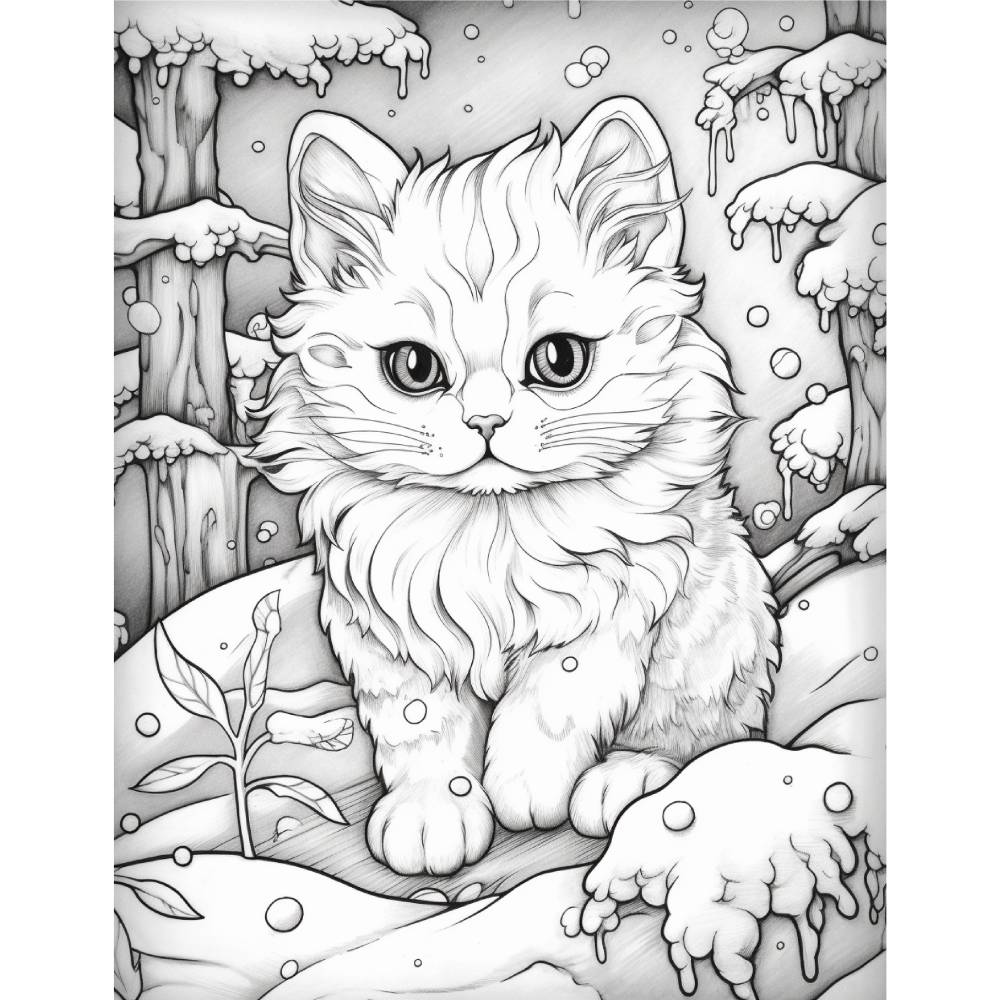 Süßes Katzen Malbuch 150 Seiten Teil 3 Erwachsene Kinder PDF Download Bild 10