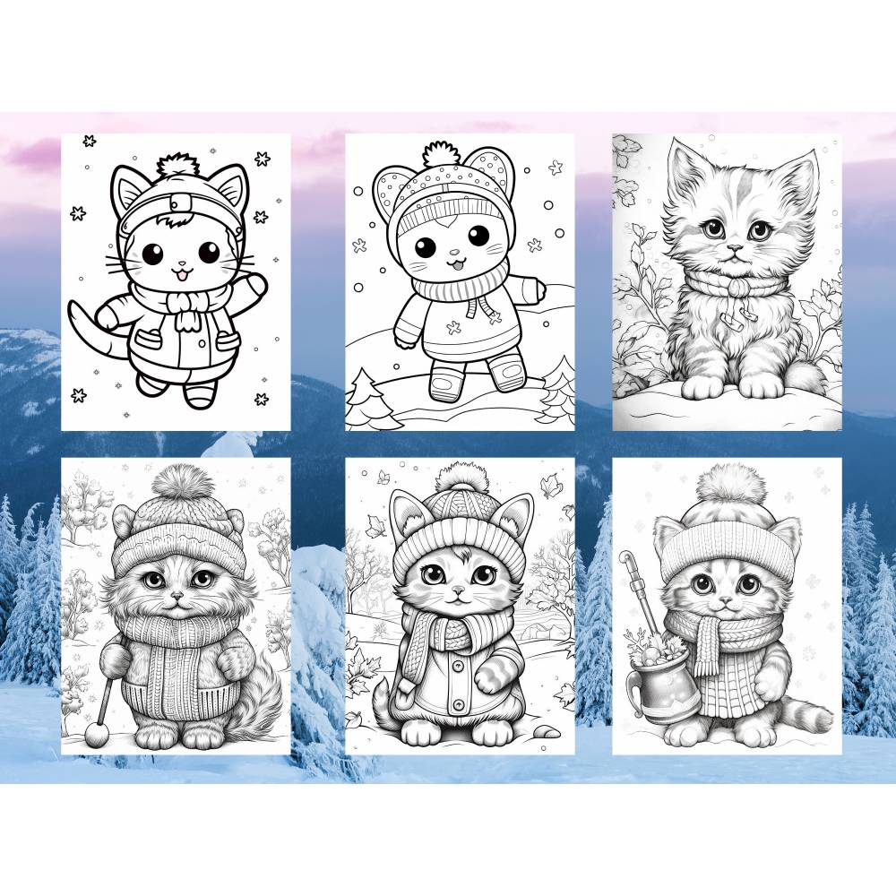 Süßes Katzen Malbuch 150 Seiten Teil 3 Erwachsene Kinder PDF Download Bild 2