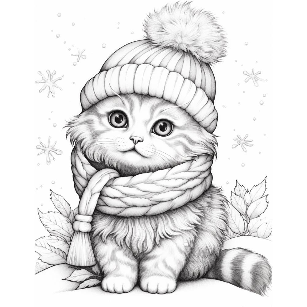 Süßes Katzen Malbuch 150 Seiten Teil 3 Erwachsene Kinder PDF Download Bild 7